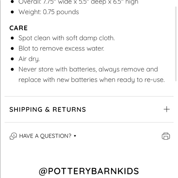 NWOT Pottery Barn Kids Soothing Sounds Elephant 🐘 white noise baby on the go - Picture 6 of 6